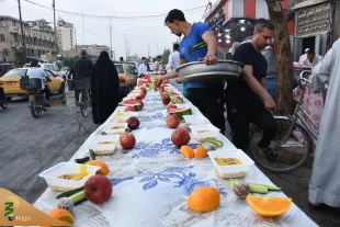 سفره های افطاری در کربلا+عکس 9