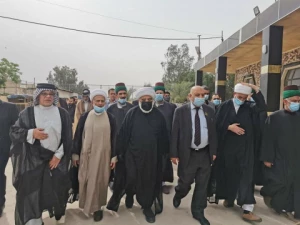 دیدار هیات عتبات عالیات کربلا با خانواده های قربانیان آتش سوزی بیمارستان ابن الخطیب