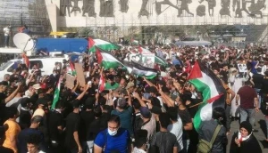 عراقی ها در حمایت از مردم فلسطین تجمع کردند