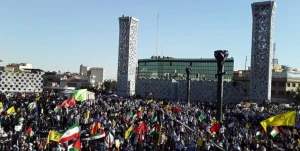 مردم تهران در حمایت از ملت فلسطین تجمع کردند