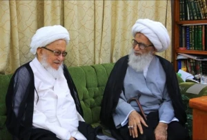 دیدار آیت‌الله‌العظمی نجفی با آیت ‌الله‌العظمی فیاض  