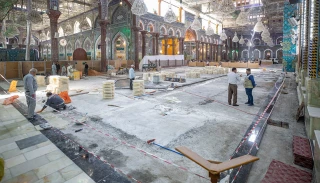 سنگفرش 2 هزارمتر از حرم امام حسین (ع)  
