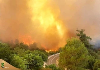 فرودگاه «المثنی» در بغداد دچار آتش‌سوزی شد