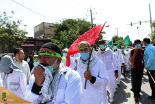 اعزام کاروان زائران پیاده از مشهد به کربلای معلا  16