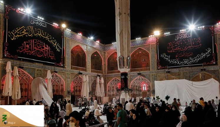 به مناسبت شهادت امام باقر(ع) پرچم عزا در حرم حضرت علی(ع) برافراشته شد 3