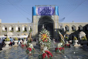 حرم رضوی ، غرق در شادی میلاد امام موسی کاظم (ع)