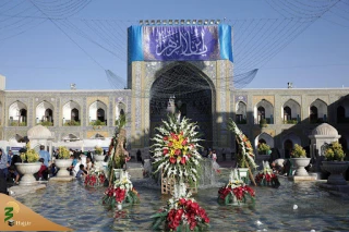 حرم رضوی ، غرق در شادی میلاد امام موسی کاظم (ع)