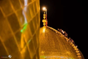 گنبد حرم امام حسین (ع) درآستانه محرم شست‌وشو شد