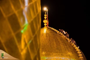 گنبد حرم امام حسین (ع) درآستانه محرم شست‌وشو شد 2