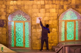 گنبد حرم امام حسین (ع) درآستانه محرم شست‌وشو شد 3
