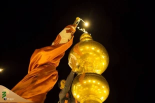 گنبد حرم امام حسین (ع) درآستانه محرم شست‌وشو شد 5