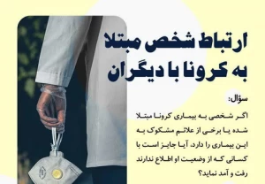 ارتباط شخص مبتلا به بیماری کرونا با دیگران