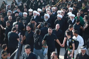 حضور آیت‌الله العظمی بشیر نجفی در پیاده‌روی اربعین