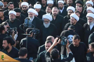 حضور آیت‌الله العظمی بشیر نجفی در پیاده‌روی اربعین 5