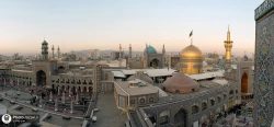 تعویض پرچم گنبد حرم مطهر رضوی همزمان با سوم ربیع الاول
 17