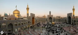 تعویض پرچم گنبد حرم مطهر رضوی همزمان با سوم ربیع الاول
 18