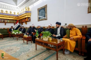 تشرف هیئتی از الازهر مصر به حرم حضرت امیرالمومنین(ع) 4