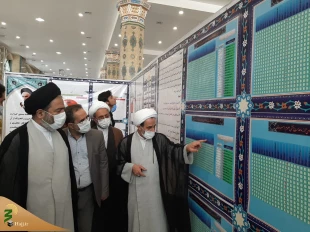 بازدید نماینده ولی فقیه از نمایشگاه دستاوردهای علمی تخصصی مؤسسات حوزوی 7