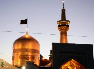 سیاهپوش شدن حرم مطهر رضوی در شب وفات کریمه اهل بیت(س)