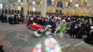 مراسم تشییع و خاکسپاری پیکر آیت الله مجتهد شبستری در قم برگزار شد
