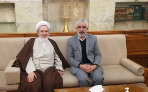 دیدار مسئول دفترنمایندگی بعثه رهبری در نجف با تولیت عتبه علوی