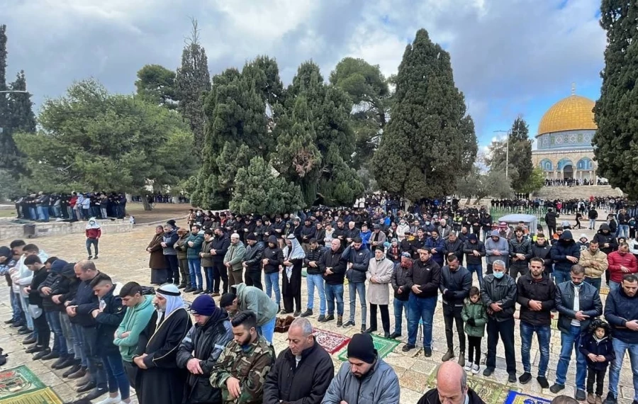شرکت 45 هزار نمازگزار در نماز جمعه مسجد الاقصی 2