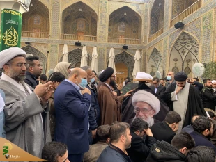 مراسم تشییع پیکر عالم ربانی حضرت آیت الله صافی گلپایگانی در نجف اشرف+آلبوم تصاویر 2