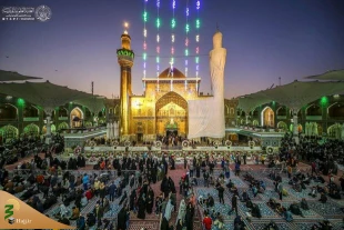 آذین بندی و گل آرایی حرم حضرت علی (ع) همزمان با میلاد آن حضرت 2