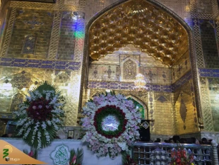 آذین بندی و گل آرایی حرم حضرت علی (ع) همزمان با میلاد آن حضرت 12