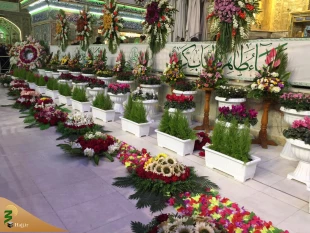 آذین بندی و گل آرایی حرم حضرت علی (ع) همزمان با میلاد آن حضرت 15