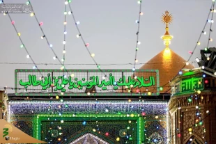 آذین بندی و گل آرایی حرم حضرت علی (ع) همزمان با میلاد آن حضرت 16