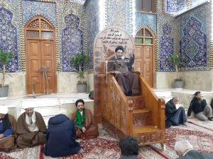 سخنران بعثه در کربلا:
زیارت سید الشهداء مصداق معامله با خدا تجارت لن تبور است.
