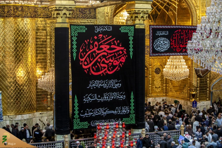 سیاهپوش کردن آستان قدس عباسی به مناسبت فرارسیدن سالروز شهادت امام موسی الکاظم (علیه السلام) 6