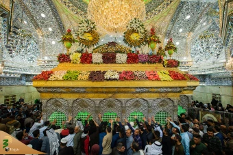 حال و هوای حرم مطهر امام حسین علیه السلام در شب میلاد 2