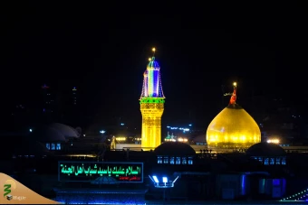 حال و هوای حرم مطهر امام حسین علیه السلام در شب میلاد 26