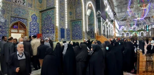 ادای احترام زائران ایرانی به مرجع عالیقدر جهان اسلام آیت الله صافی گلپایگانی در روز میلاد حضرت سید الشهدا (ع) 21