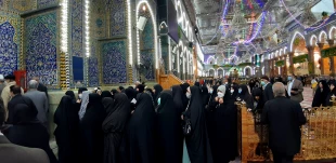 ادای احترام زائران ایرانی به مرجع عالیقدر جهان اسلام آیت الله صافی گلپایگانی در روز میلاد حضرت سید الشهدا (ع) 22