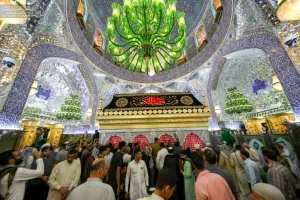 آستان مطهر علوی (ع) سیاهپوش شد