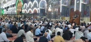 مراسم بعثه مقام معظم رهبری در حرم حسینی