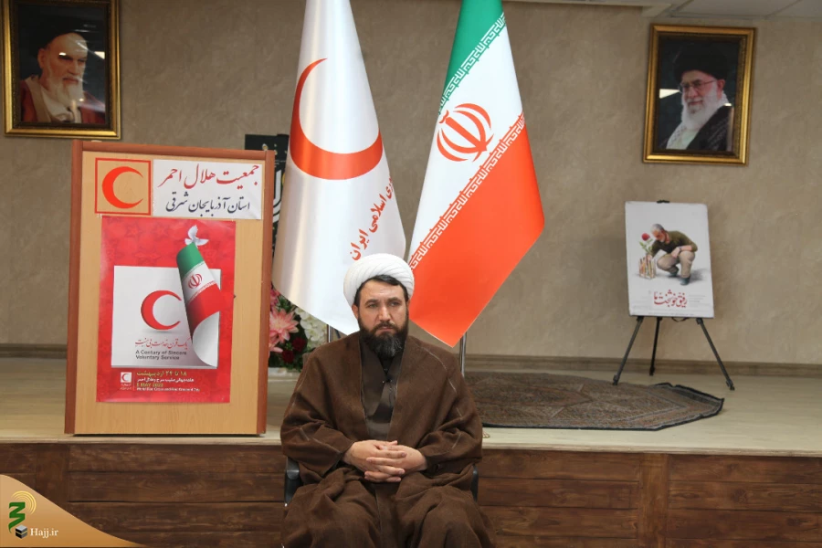 دیدار مسئول دفتر نمایندگی بعثه مقام معظم رهبری  با مدیر عامل هلال احمر استان آذربایجان شرقی 2