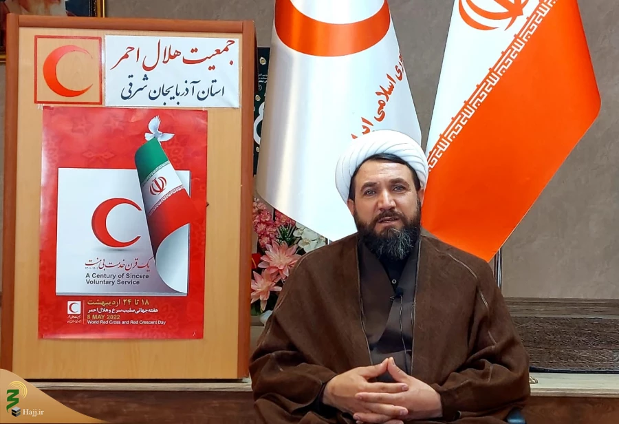 دیدار مسئول دفتر نمایندگی بعثه مقام معظم رهبری  با مدیر عامل هلال احمر استان آذربایجان شرقی 5