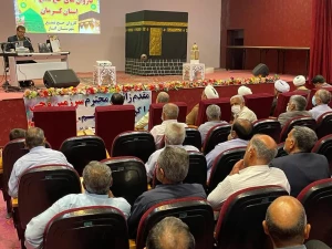 همایش متمرکز زائران حج شهرستان انار برگزار شد 