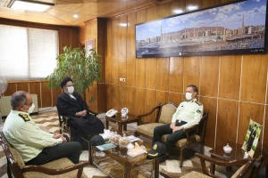 Iran’s airports police commander meets with the Supreme Leader’s representative in Hajj and Pilgrimage affairs