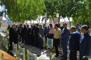 تجدید میثاق کارگزاران حج اصفهان  با شهدا در بزرگداشت هفته حج 8