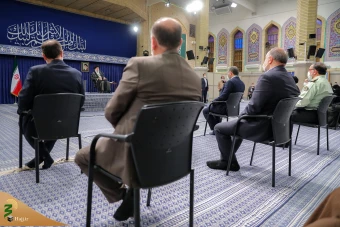 دیدار کارگزاران حج با با حضرت آیت‌الله خامنه‌ای رهبر انقلاب اسلامی
 50