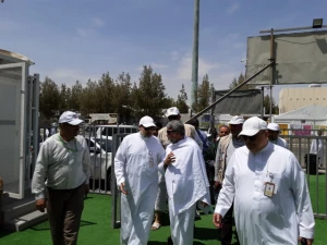 دیدار رئیس سازمان حج و زیارت و رئیس شرکت مطوفی حجاج ایرانی در عرفات 