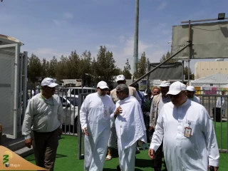 دیدار رئیس سازمان حج و زیارت و رئیس شرکت مطوفی حجاج ایرانی در عرفات 