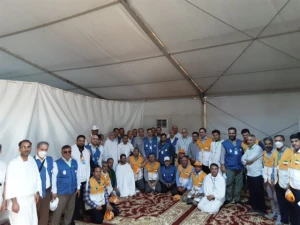 حضور رئیس سازمان حج و زیارت در جمع خادمان حجاج در سرزمین عرفات