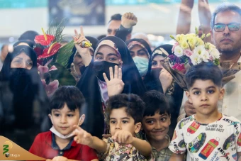 بازگشت اولین کاروان زائران بیت الله الحرام به کشور 11