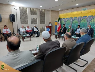 همزمان با عید غدیرخم درمکه دست اندکاران حج با نماینده ولی فقیه در امور حج و زیارت دیدار کردند 8